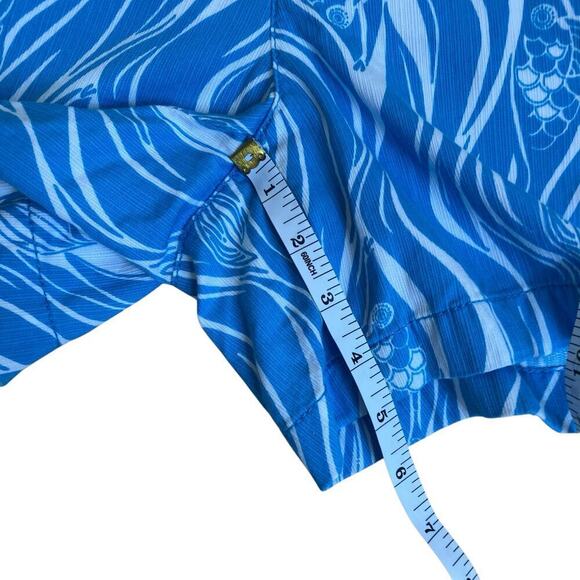 Lilly Pulitzer Callahan Shorts 5” White Turquoise Joe Fish Vacation Preppy 10 - Picture 13 of 16